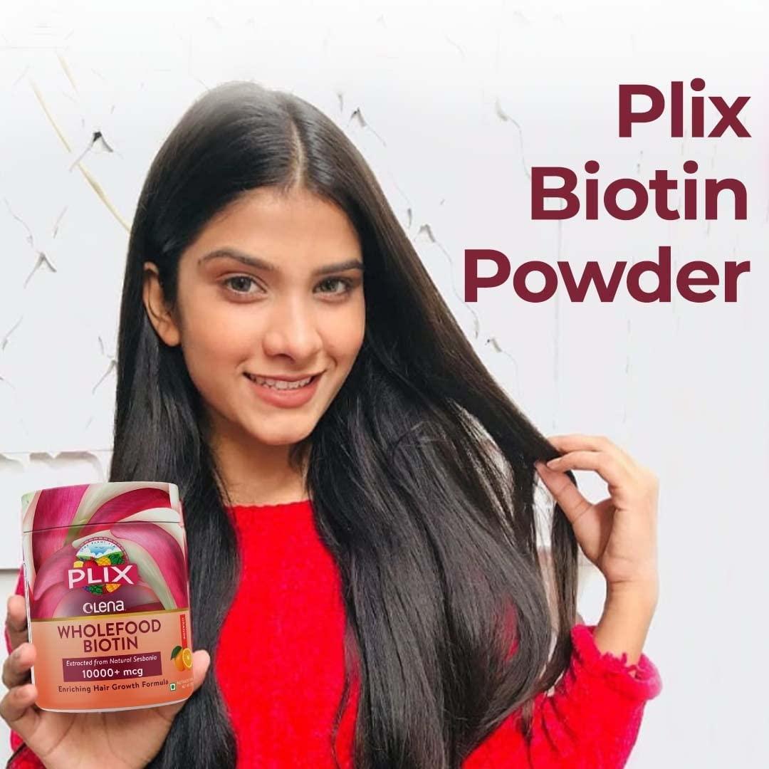 Vishopy PLI Plant-Based Biotin, Supports Hair Growth, Healthy Skin & Nails, 15 Servings (Rose) (Pack of 1) | No Added Sugar | Gluten Free | No Added Preservatives