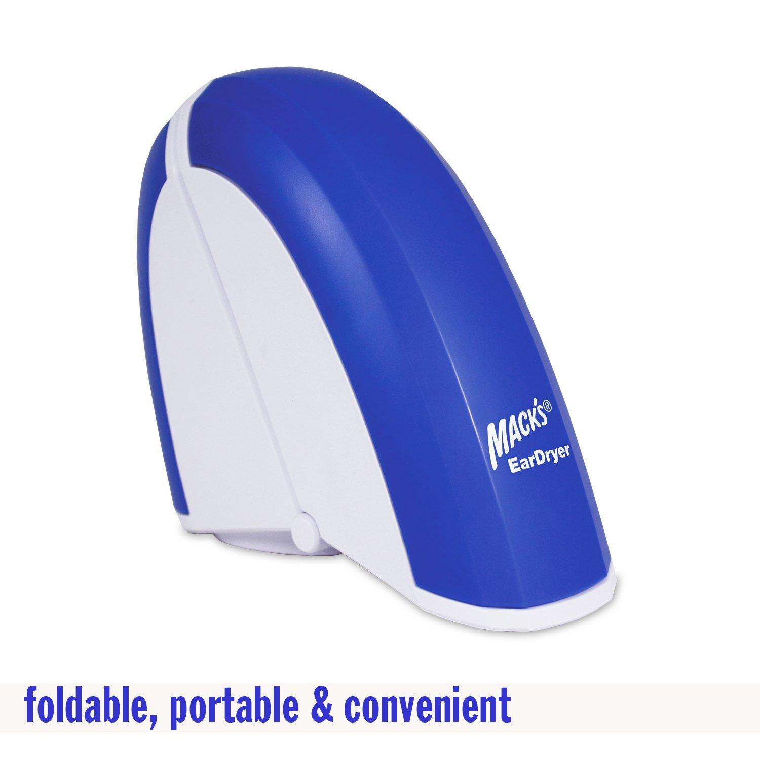 Mack's Mack's Ear Dryer - Soothing Electronic Warm Air Ear Dryer for Swimming, Showering, Water Sports, Surfing, Scuba and Hearing Aid Use