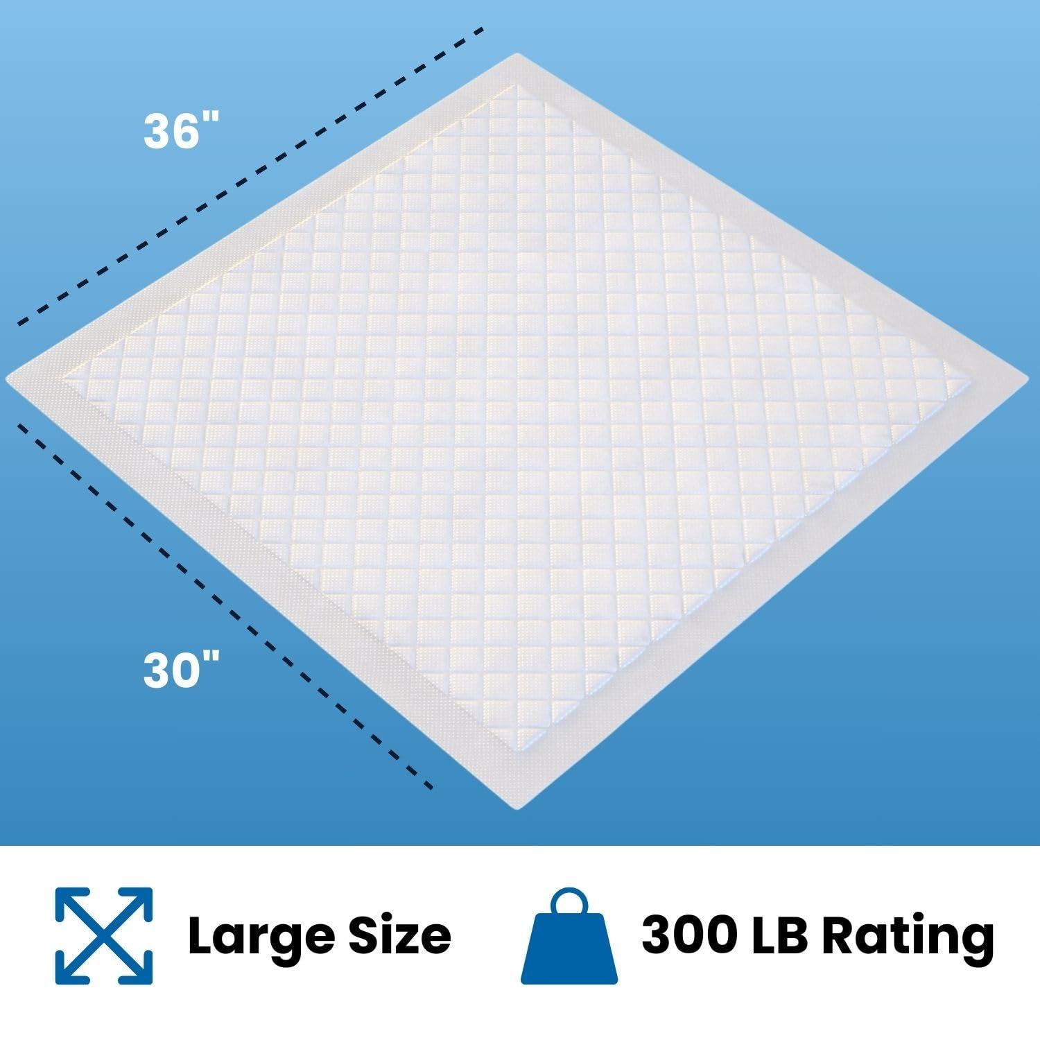 HCS MEDICAL SOLUTIONS HCS Gel Filled Large Medical Chucks Pads, Disposable - Premium Underpads, 30x36 - USA Made, Ultra Absorbent, Thick - Adult, Elderly, Kids, Baby - 300lb, Incontinence Bed Pads Disposable (40, White)