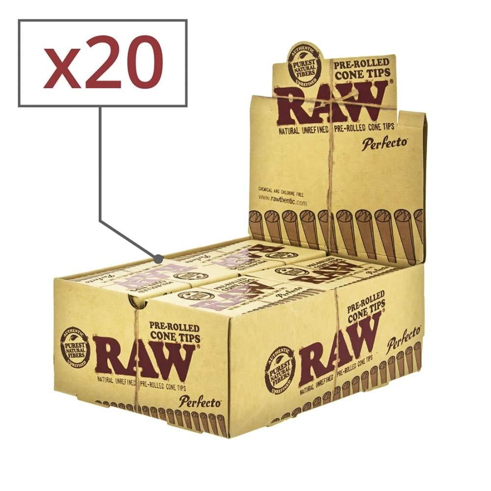 RAW RAW Pre-Rolled Cone Tips 20ct. Per Box