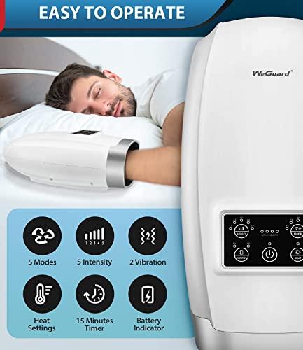 WeGuard WeGuard Hand Massager Hand Massager for Arthritis and Carpal Tunnel Wrest, Finger and Hand Massager with Heat and Compression 5 Massage Modes Arthiritis Pain Relief for Hands