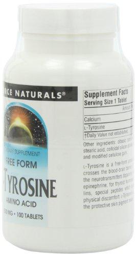 Source Naturals Source Naturals L-Tyrosine 500mg Free Form Amino Acid - 100 Tablets (Pack of 3)