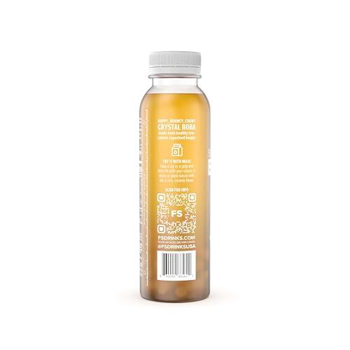 FS FS Simple Boba | Natural Bubble Tea or Juice with Healthy Konjac Crystal Boba Pearls | NO Artificial Ingredients or Preservatives | 0% Fat, Dairy-Free, Gluten-Free, Vegan | 12oz Bottles (Marvelous Mango Juice, 6 Pack)