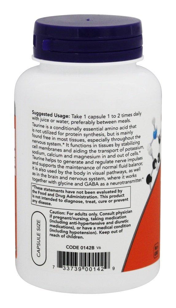 NOW Foods Now Foods: Taurine 1000 Milligram 100 Capsules