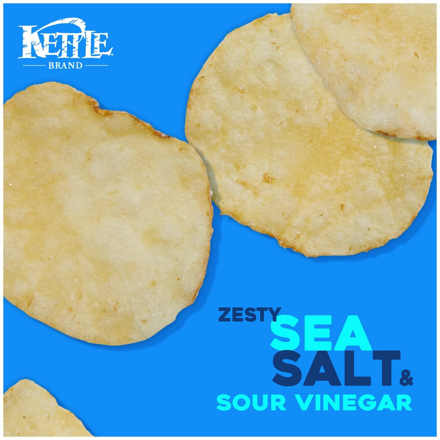 Kettle Brand Kettle Brand Potato Chips, Salt & Vinegar Kettle Chips, Snack Bag, 2 Oz