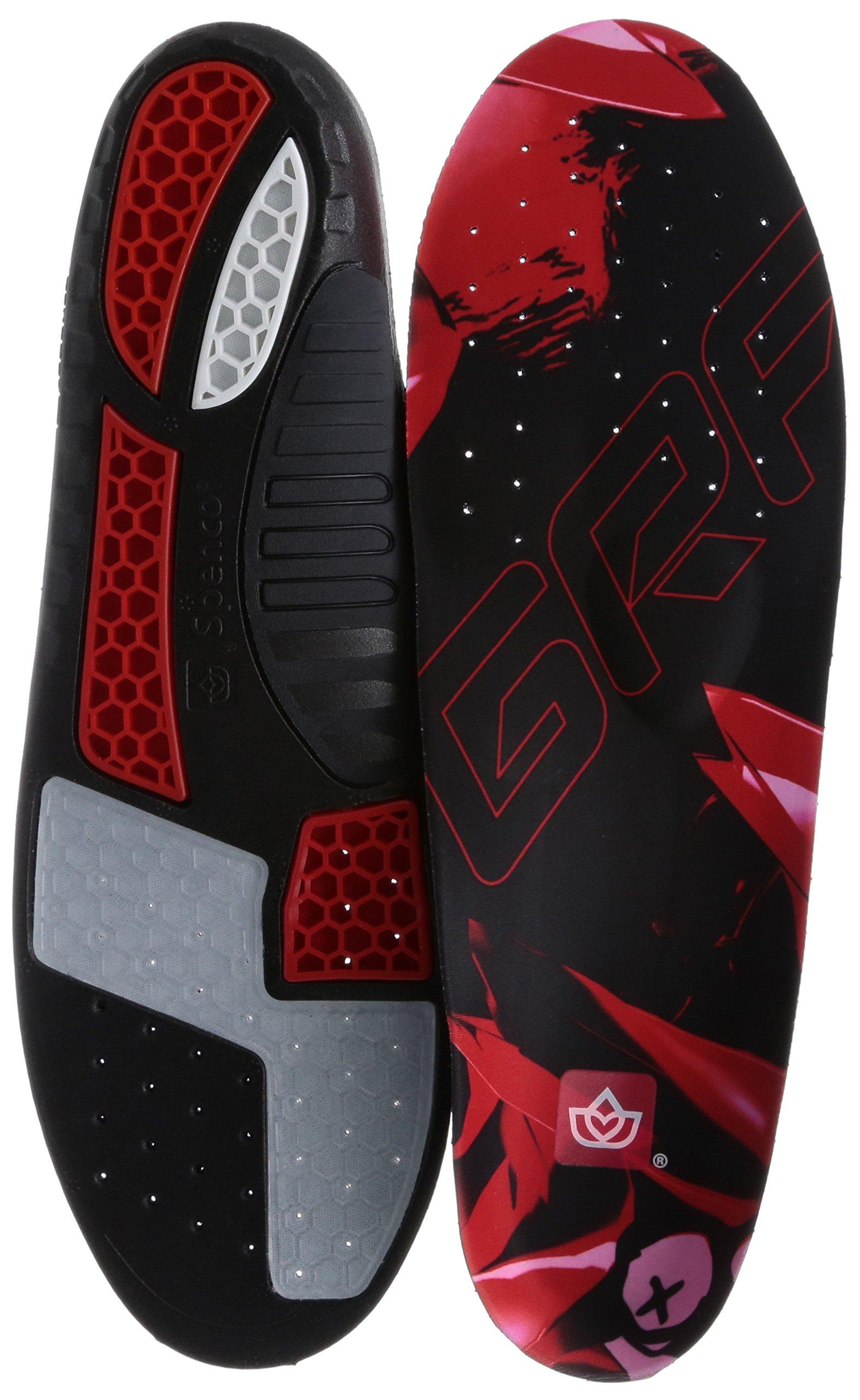 Spenco Spenco GRF Basketball Maximum Performance Insoles (#4 Women 11-12 / Men 10-11, Black/Red)