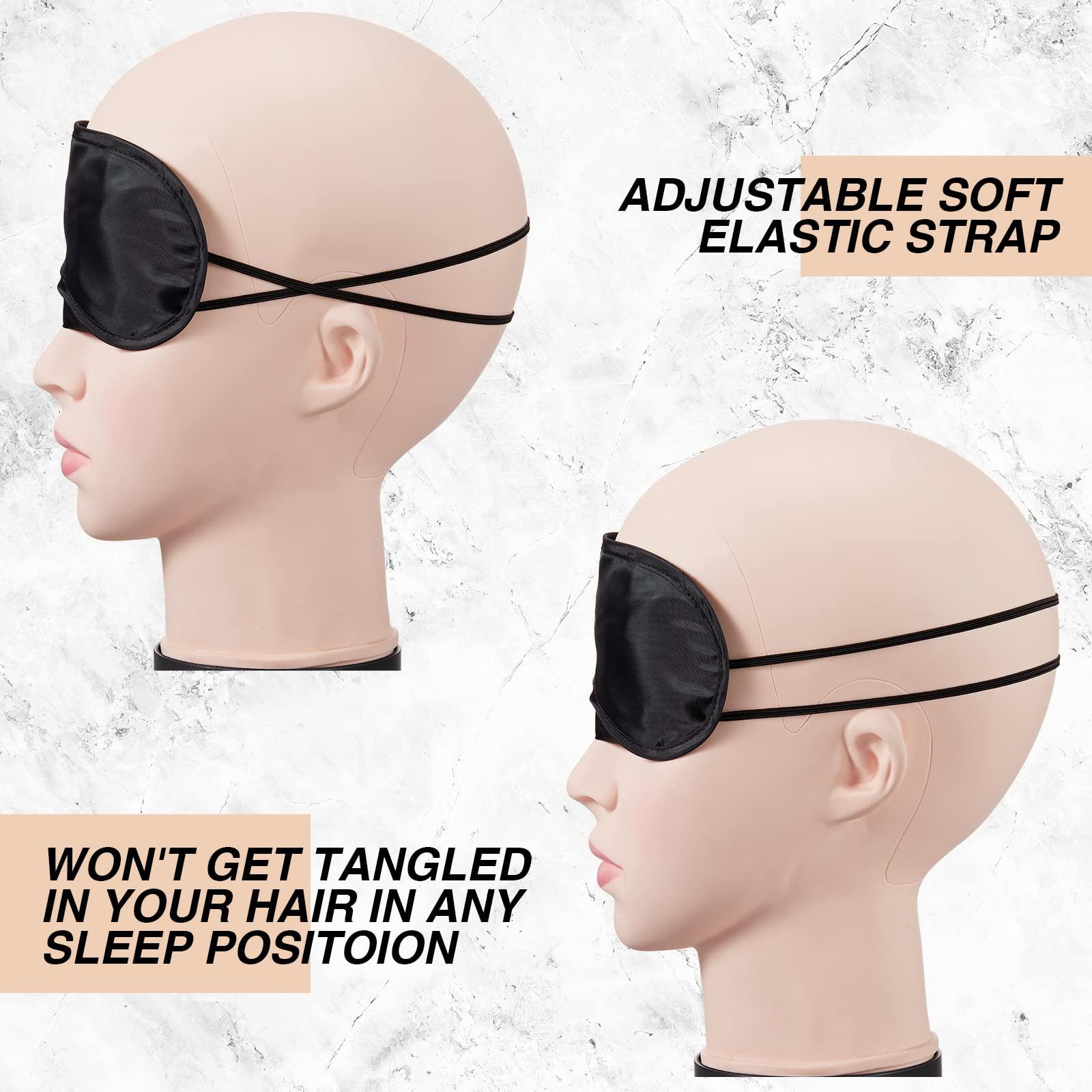 Hicarer 100 Pack Eye Mask Disposable Blindfolds for Games with Nose Pad Soft Eye Cover Party Pack Sleep Eye Masks Eye Shade Mask Women Men Kids (Black)