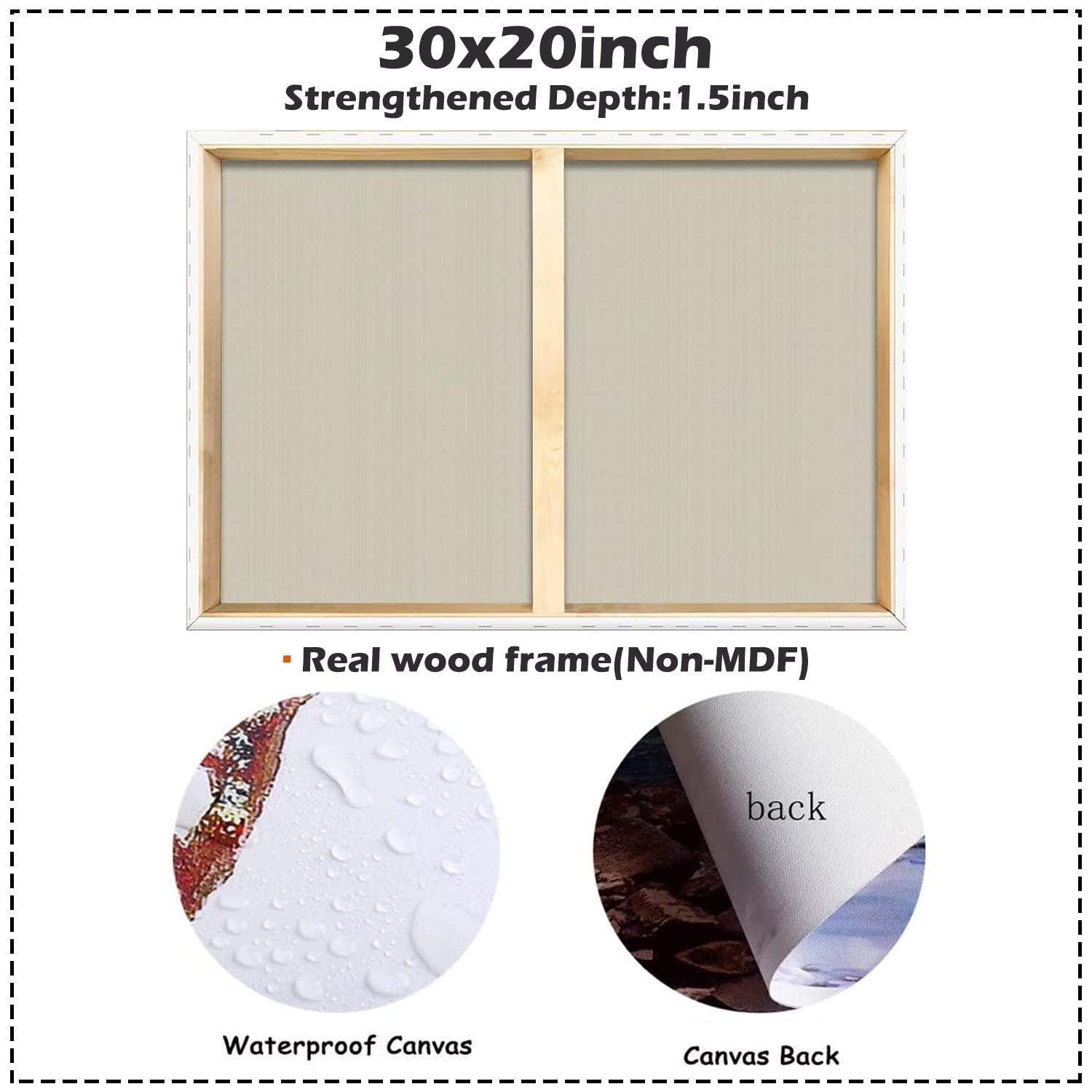 Skipvelo Skipvelo Canvas Wall Art Prints Ingredients for tiramisu dessert with savoiardi cookies cocoa powder Paintings Poster Artwork Home Decor Ready to Hang for Living Room Bedroom Dining Room 20 x 30 inch