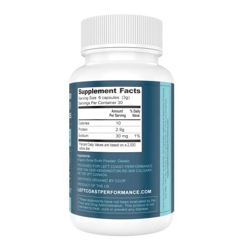 Left Coast Performance Left Coast Performance 120ct Multi Collagen Capsules with Biotin and 180ct Organic Bone Broth Capsules