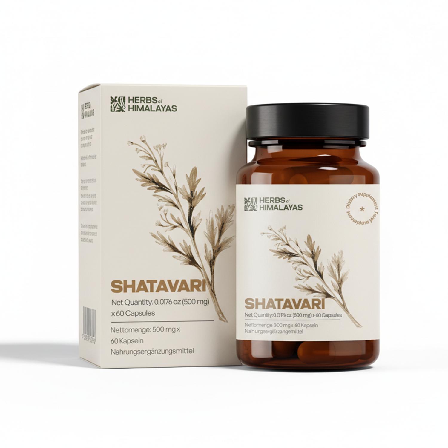 Herbs of Himalayas Herbs of Himalayas Shatavari Capsules – Healthy Support (60 Capsules)