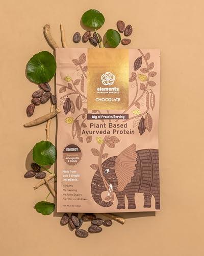 Elements Truffles Elements Plant Based Vegan Chocolate Protein Powder - Meal Replacement Shake Made from Pure Organic Yellow Peas & Raw Cacao - Keto, Dairy Free, Soy Free, Paleo, and Non-GMO - 1lb - 14 Servings