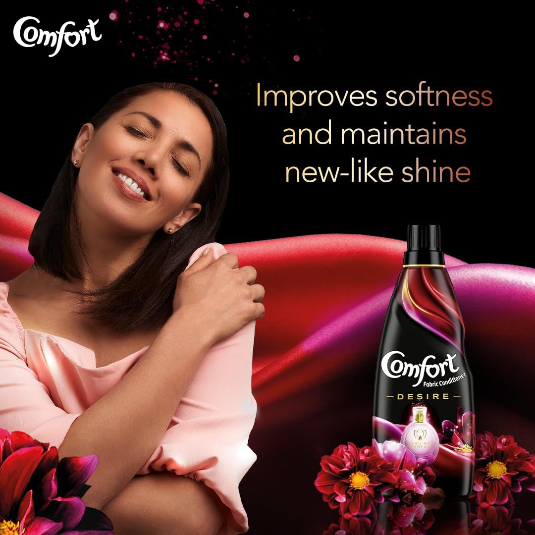 Hemir Comfort Perfume Deluxe Fabric Conditioner 850 mL | After Wash Liquid Fabric Softener | Softness, Shine & Long Lasting Freshness