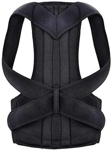 SJHY Posture Corrector Back Braces for Posture Correction Adjustable Back Brace Back Shoulder Support Belt Orthopedic Posture Men Women Back Posture (Color : Black, Size : Large)