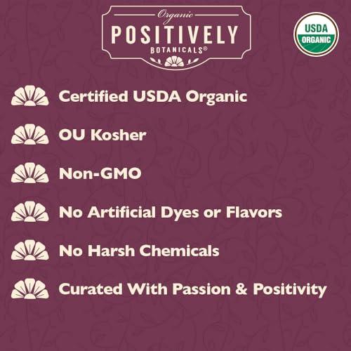 Organic Positively Tea Company Organic Positively Botanicals Company, Ginkgo Biloba, Herbal Tea Loose Leaf Botanical, 4 Ounce