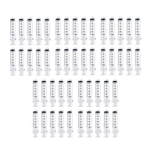 Easy Glide Easy Glide 30ML 30CC Luer Lock Syringe 50 Pack, No Needle, Sterile, Great for Home Care
