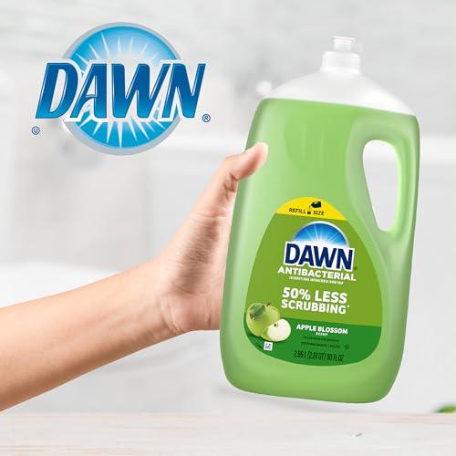 VITALVARIETY Dawn Dish Soap Dishwashing Liquid Refill Hand Soap 90 oz. Apple Blossom Scent Bundled with Microfiber Cleaning Cloth