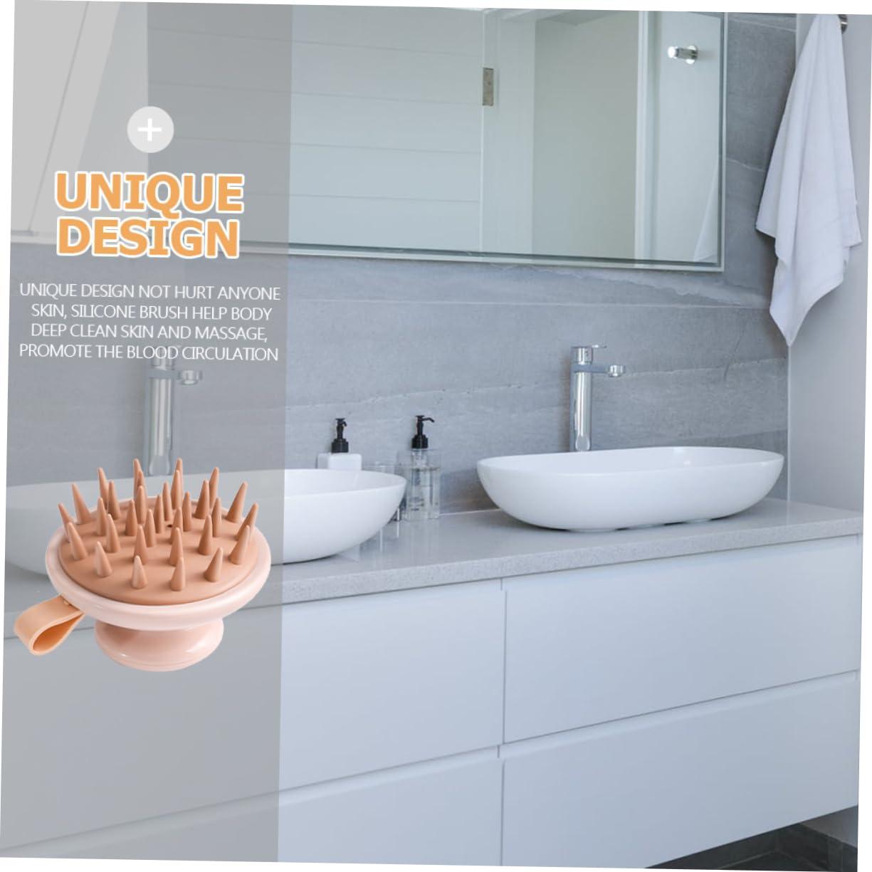 Beatifufu Beatifufu Silicone Shampoo Brush Hand Held Shampooer Silicone Scalp Scrubber Hair Massager Hand- Held Head Scrubber Hair Care Shampoo Brush Bath Scrubber Hair Scalp Massagers Shower