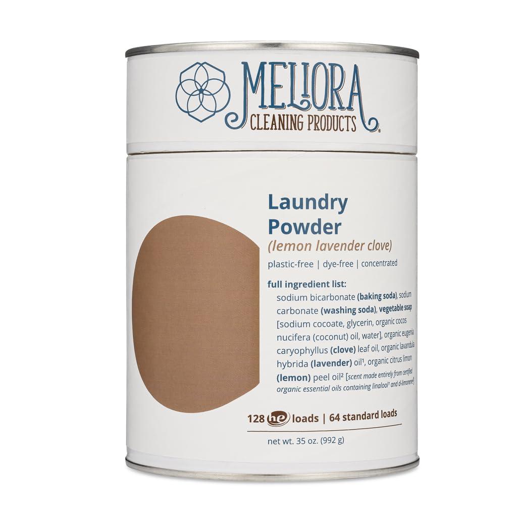 Meliora Meliora Cleaning Products Laundry Powder Detergent (128 HE Loads), Lemon-Lavender-Clove