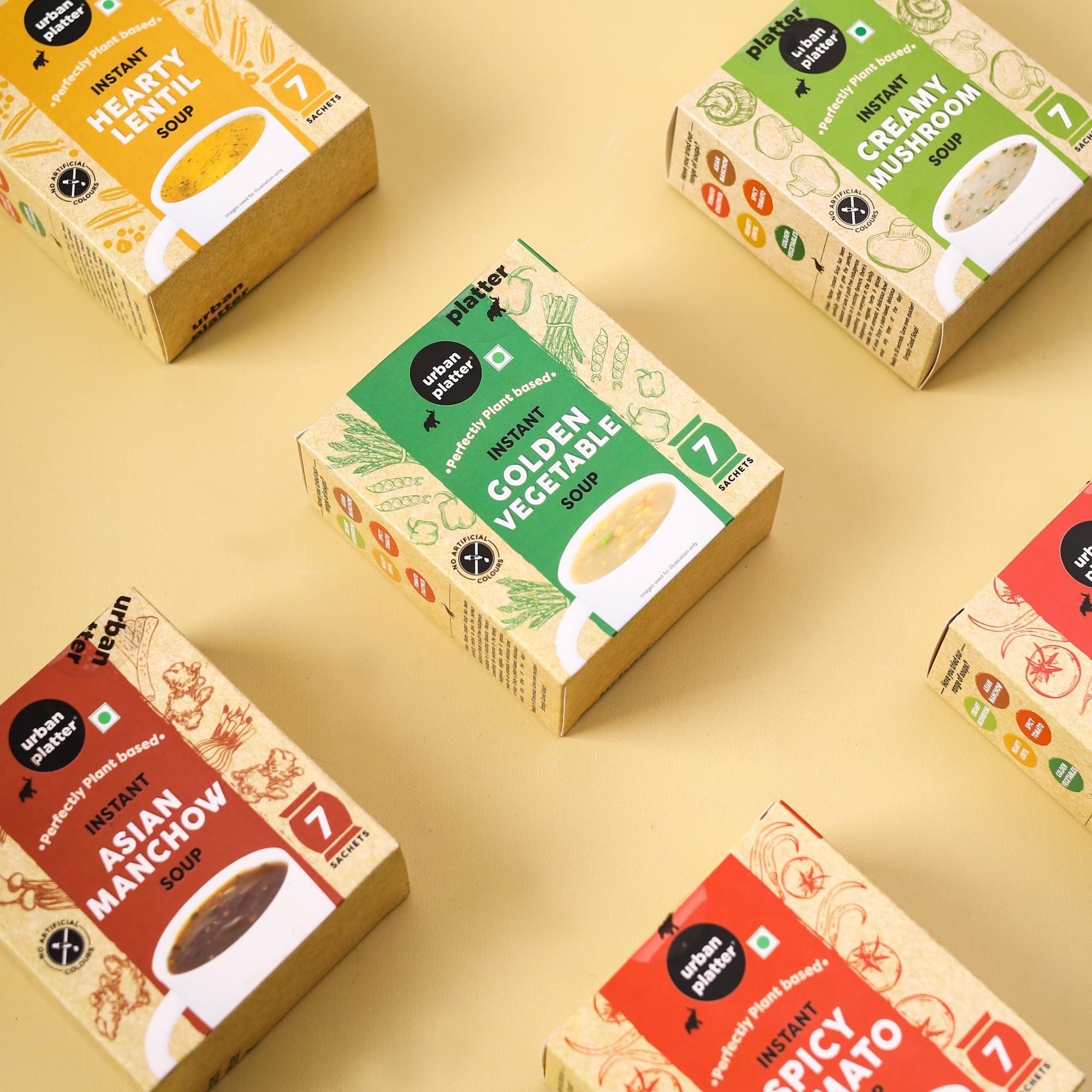 Urban Platter Urban Platter Vegan Instant Golden Vegetable Cup Soup 112g (7 Sachets)
