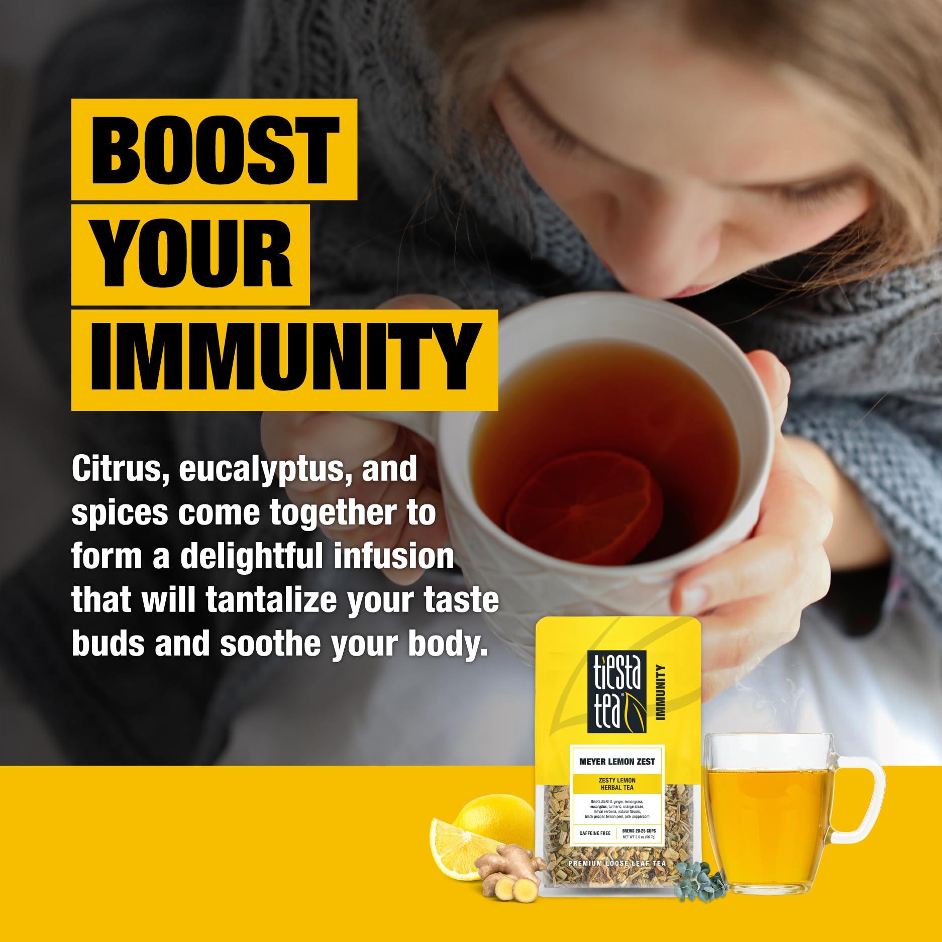 Tiesta Tea Tiesta Tea - Meyer Lemon Zest | Zesty Lemon Herbal Tea | Premium Loose Leaf Tea Blend | Caffeine Free Herbal Tea | Make Hot or Iced & Up to 25 Cups - 2 oz Resealable Pouch