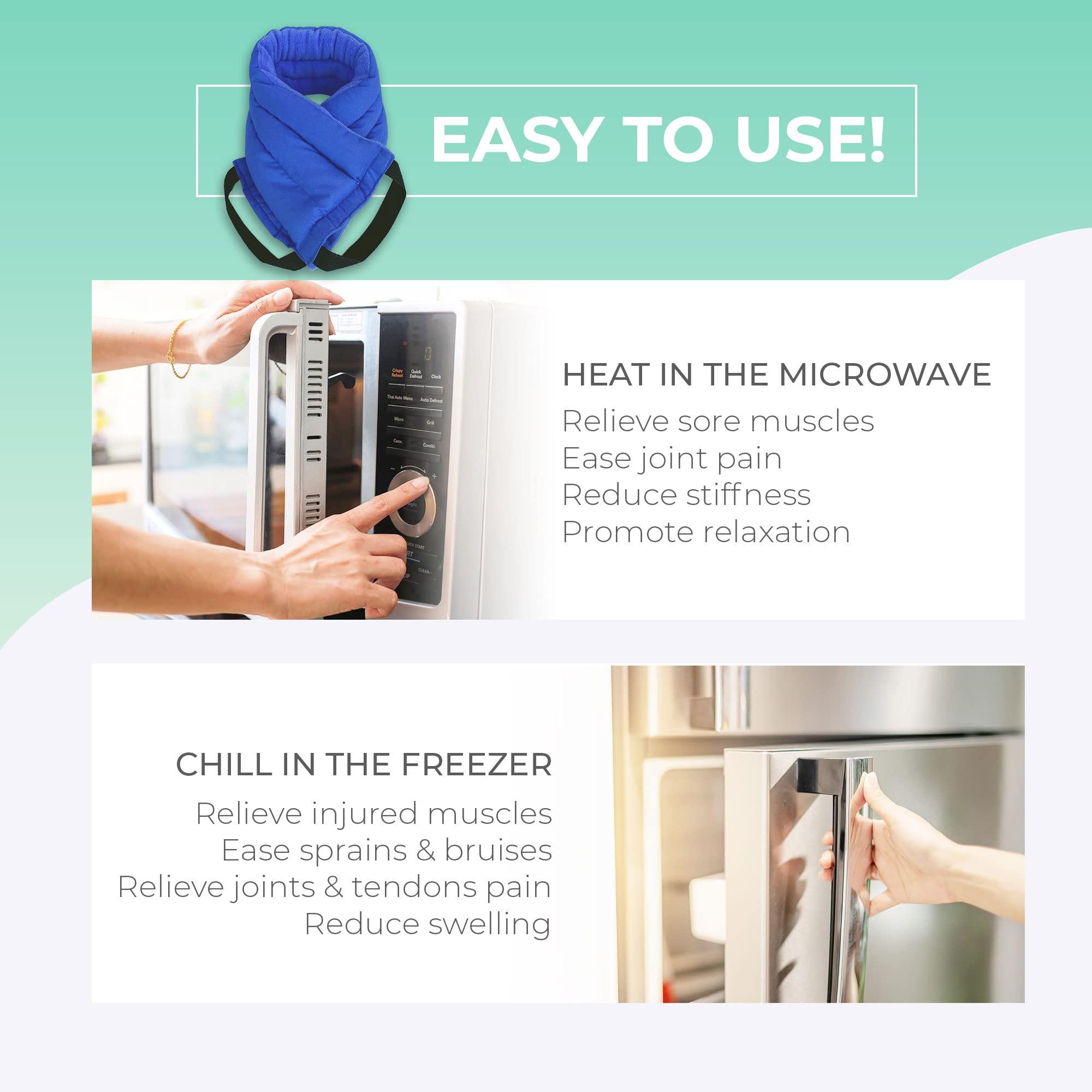 MY HEATING PAD Microwavable Heating Pads for Lower Back, Neck, and Shoulder Pain Relief - Moist Microwave Heating Pad for Muscles and Joints - Microwave Hot Pack Heat Pad for Cramps
