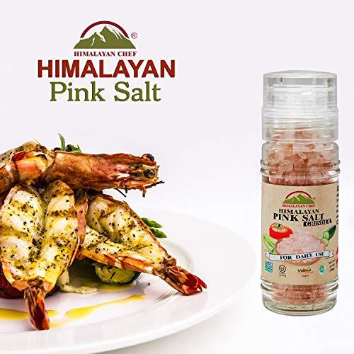 Himalayan Chef Himalayan Chef Pink Salt Refillable Grinder-Kosher & Natural Certified Himalayan Salt-Excellent Bath Salt 3.53 Oz Each - (Pack of 6)