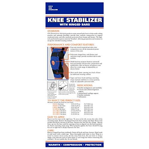OTC OTC Knee Stabilizer, Hinged Bars, Neoprene, Blue, 2X-Large