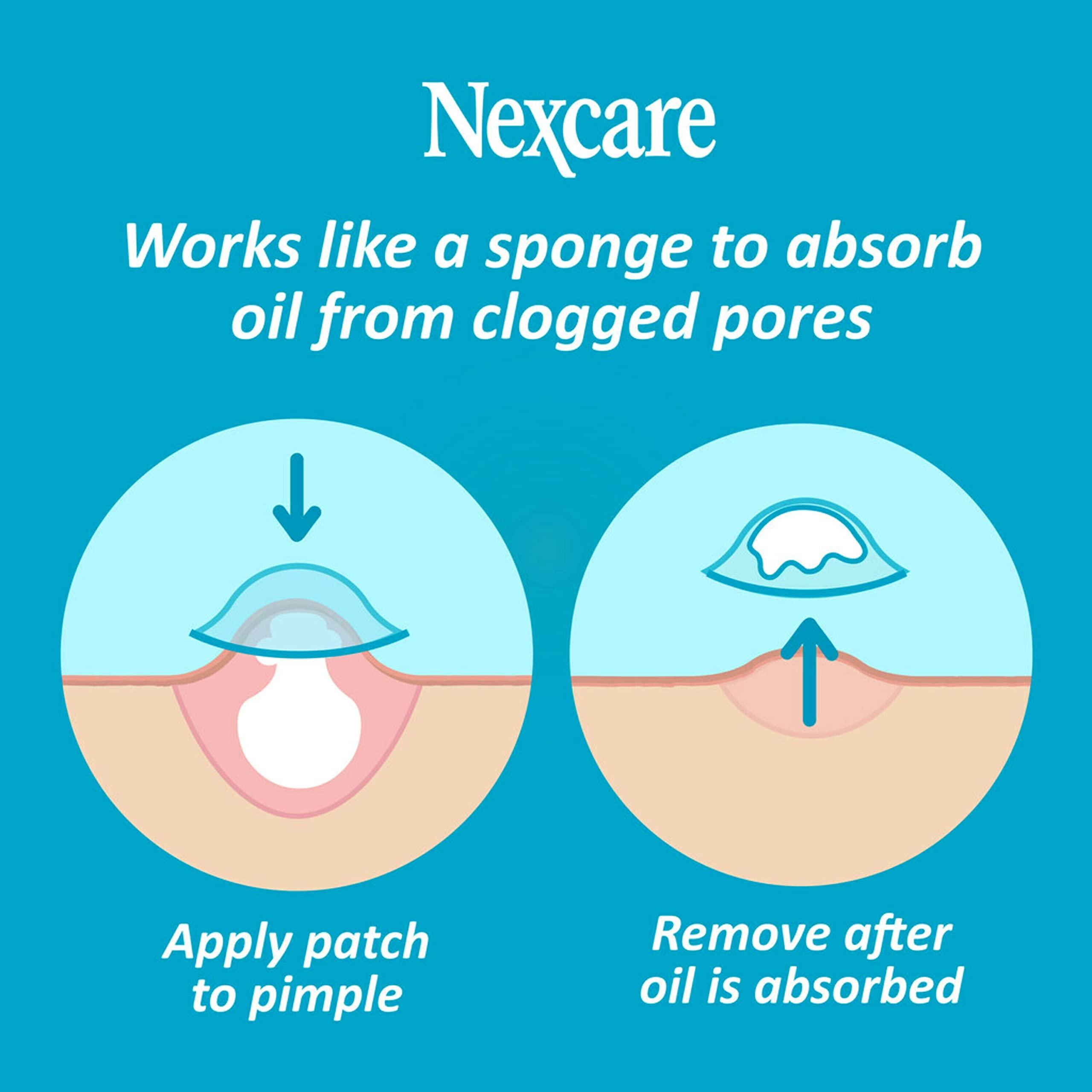 Nexcare Nexcare Acne Cover, Skin Cover Absorbs Pus and Oil from Clogged Pores, Suitable Skincare & Thin and Transparent Acne Patch, Skin Cover Absorbs Pus and Oil from Clogged Pores