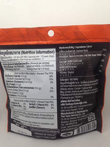Thai Tanya THAI TANYA BRAND, TOM YUM CRISP With Cashew Nuts 70g(2.47oz) X 2 Packs