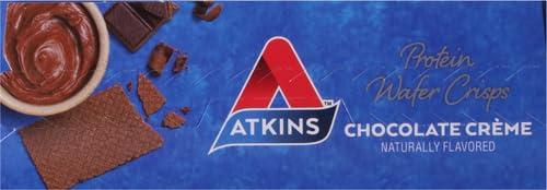 Atkins Atkins Chocolate Crme Protein Wafer Crisps, Protein Dessert, 4g Net Carb, 1g Sugar, High in Fiber, Keto Friendly, 5 Count