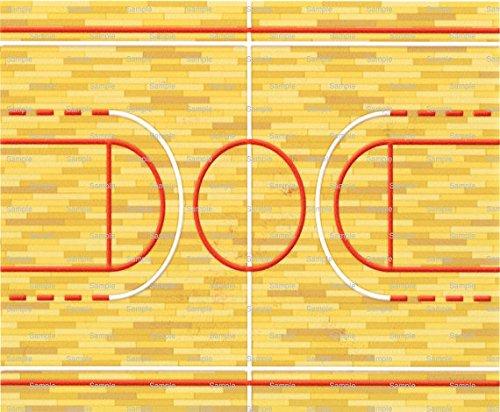 Art of Eric Gunty 3" Round - Basketball Court - Edible Cake/Cupcake Party Topper - D744