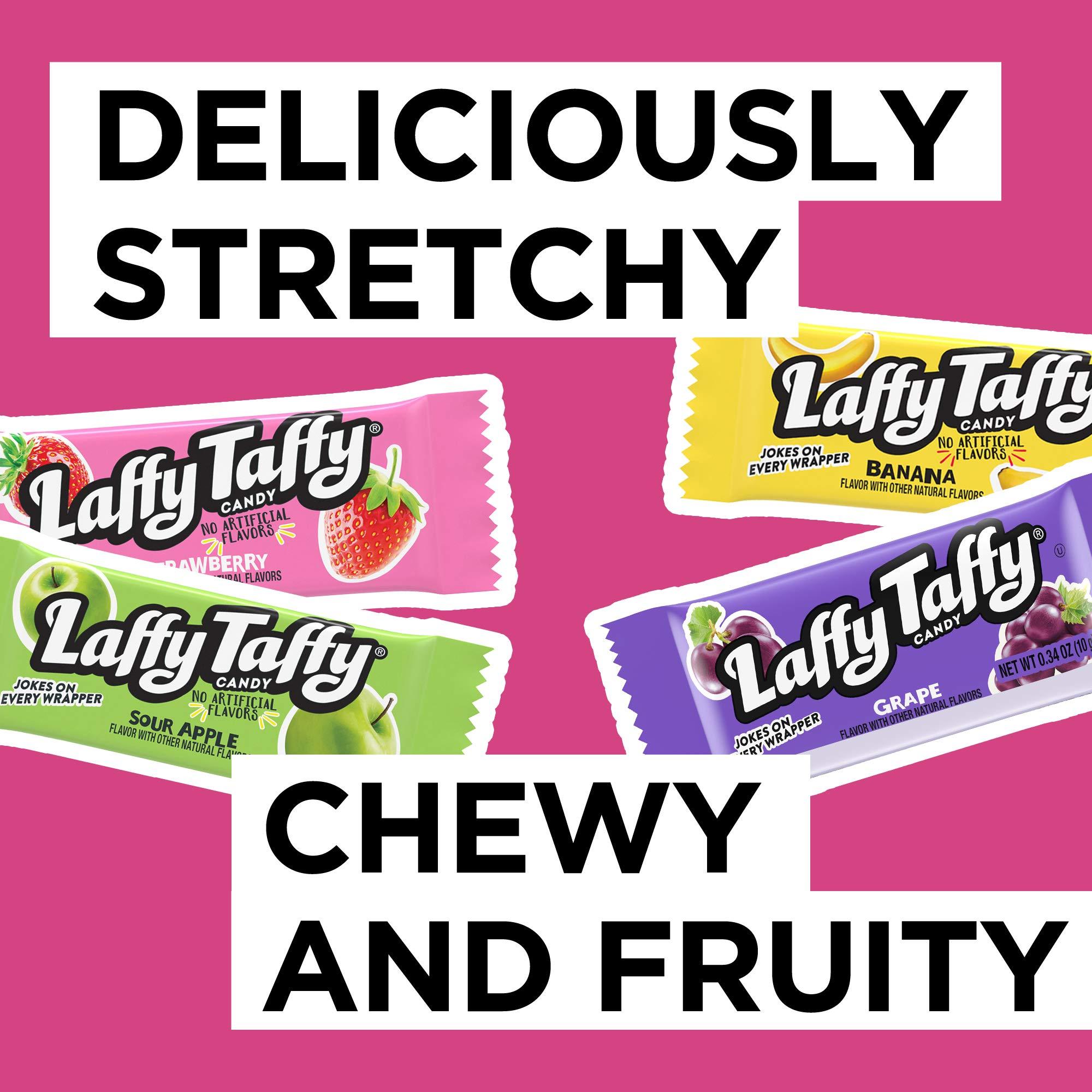 Laffy Taffy Laffy Taffy Candy, Assorted Fruit Flavors, Individually Wrapped Mini Bars, 6 Ounce Bag