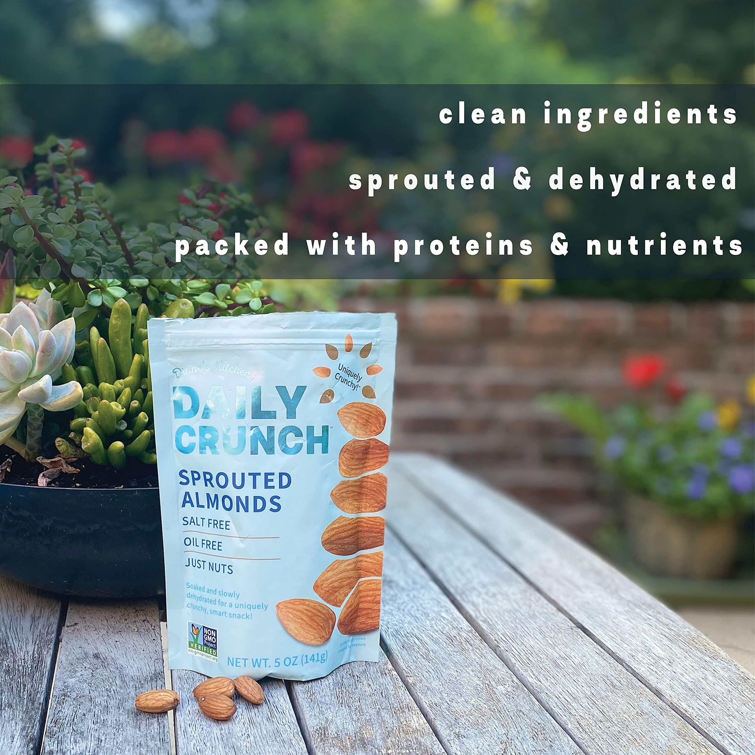 Daily Crunch Daily Crunch Sprouted Almonds - 5 Ounce Bags (Original Sprouted, Single Bag - 5 Ounces)