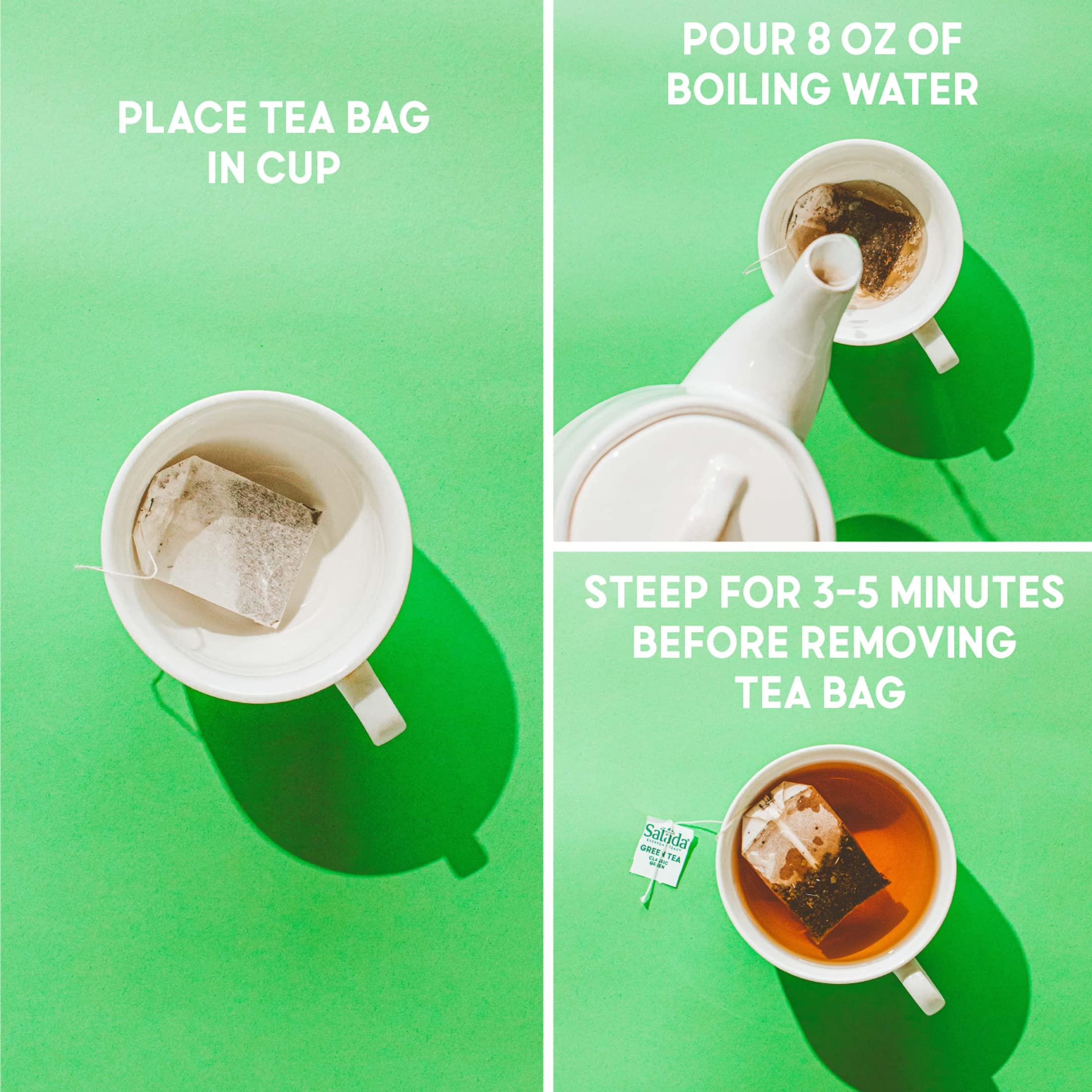 Salada Salada Green Iced Tea, Zero Calorie Green Tea, Rich and Smooth Taste Green Tea Blend, 24 Family Sized Individually Wrapped Tea Bags (Pack of 2)