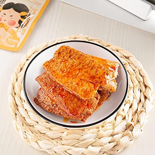 Genji food Genji Food Spicy Snack Barbecue Flavor 3.17 Ounce (Pack of 4) Chinese Snacks, Spicy Strip, Spicy Chili Crisp, Vegetarian Chili, Bean Curd Food And Snacks, Gmo Free, Gluten Free, Vegan, For Bedrooms, O