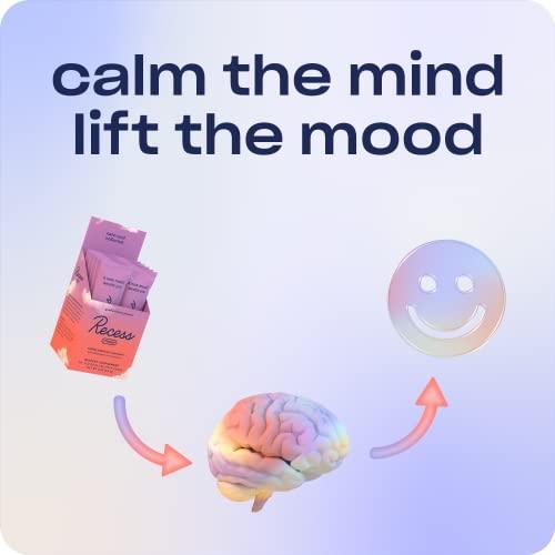 Drink Recess Inc. Recess Mood Powder, Calming Magnesium L-Threonate Blend with Passion Flower, L-Theanine, Electrolytes, Magnesium Calm Support Supplement