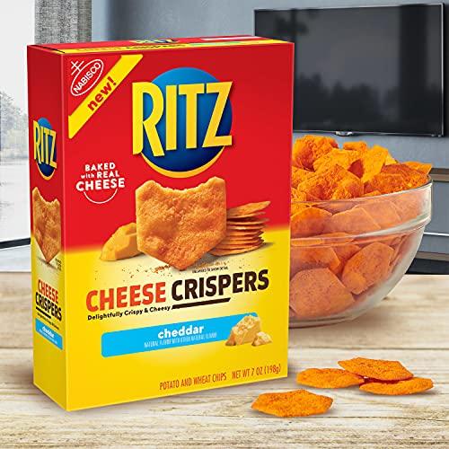 Ritz Ritz Crispers Cheddar Chips, Cheese, 6 Count (Pack of 1)