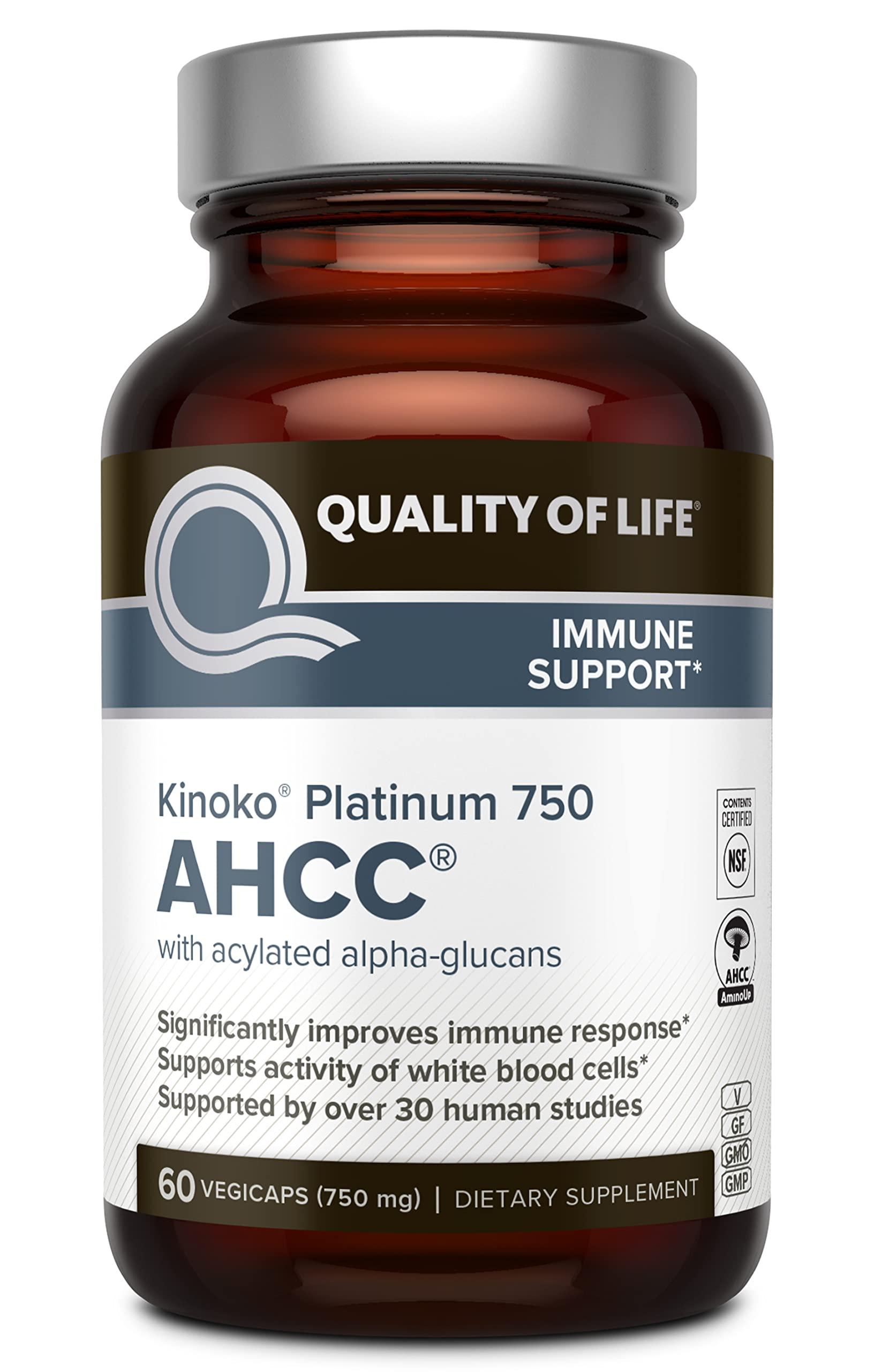 Quality of Life Quality of Life - Kinoko Platinum AHCC 750mg and Oligonol Lychee Extract - Immune Support and Healthy Aging