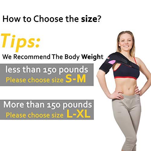 CLEVISS BRACE Shoulder Brace for Men and Women [2020 Version] Rotator Cuff - for Bursitis, Dislocated AC Joint, Labrum Tear, Tendonitis,Neoprene Compression Support Sleeve (Pink, L-XL)