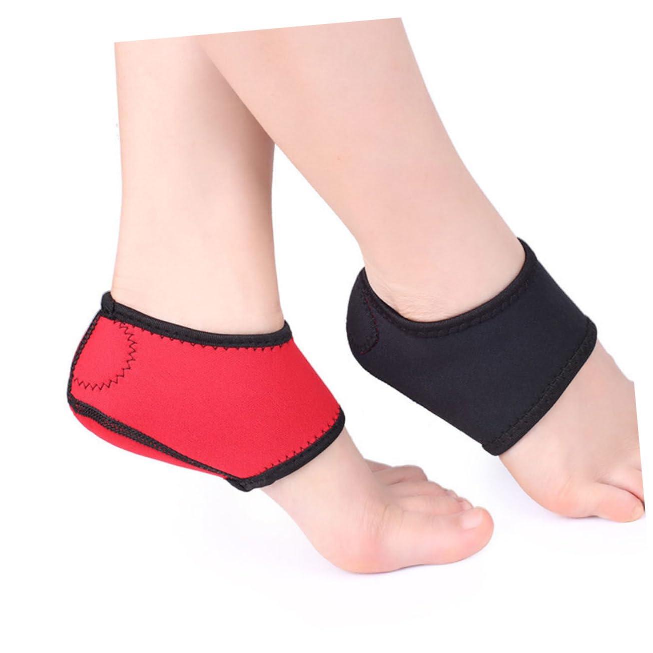 Healifty Healifty 4 Pairs Heel Socks Heel Protector for Cleats Moisturizing Socks Plantar Inserts Pads Ankle Braces for Men Shoe Crease Heel Protectors Foot Toe N Cloth Black