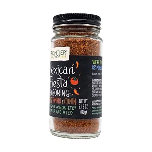 Frontier Frontier Co-op Mexican Fiesta Seasoning, 2.12-Ounce Jar, Chilis, Tomato & Cumin, Hint Of Lemon & Cilantro, Kosher, Non ETO