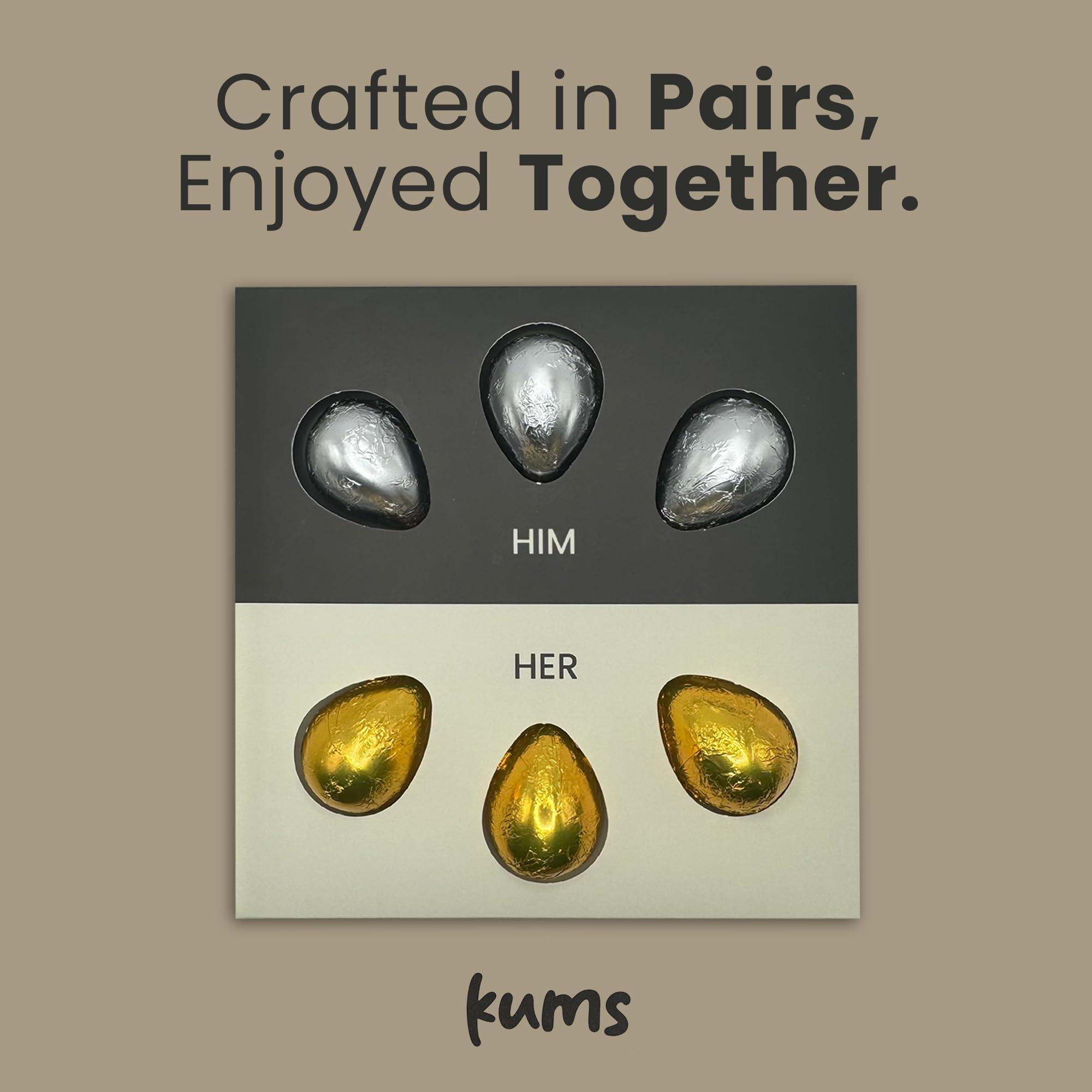 Kums Kums Dark Chocolate (1 Box) Mood Chocolate for Couples Chocolate Tabs, Vegetarian Delight Ideal for Men & Women | Luxurious Tab Chocolate Bars (Tailored For His And Her Chocolate) Romance Chocolate