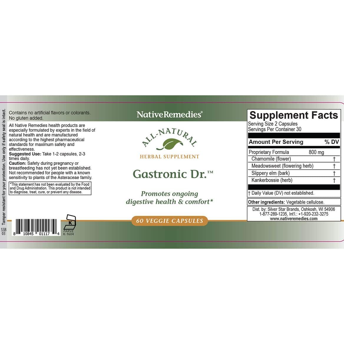 Native Remedies Native Remedies Gastronic Dr. Veggie Cap 2 Pack
