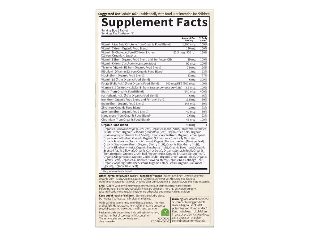 Garden of Life Garden of Life My Kind Organics Prenatal, 30 Tablets