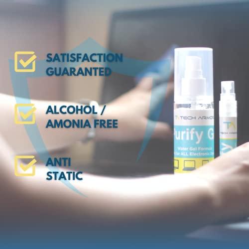 Tech Armor Tech Armor Screen Cleaner Kit [3.4oz +0.8oz] - Best for Smartphones, iPhones, iPads, Eyeglasses, e-Readers, Laptops, TV Screens and Monitors Includes 3 Premium Microfiber Cloths