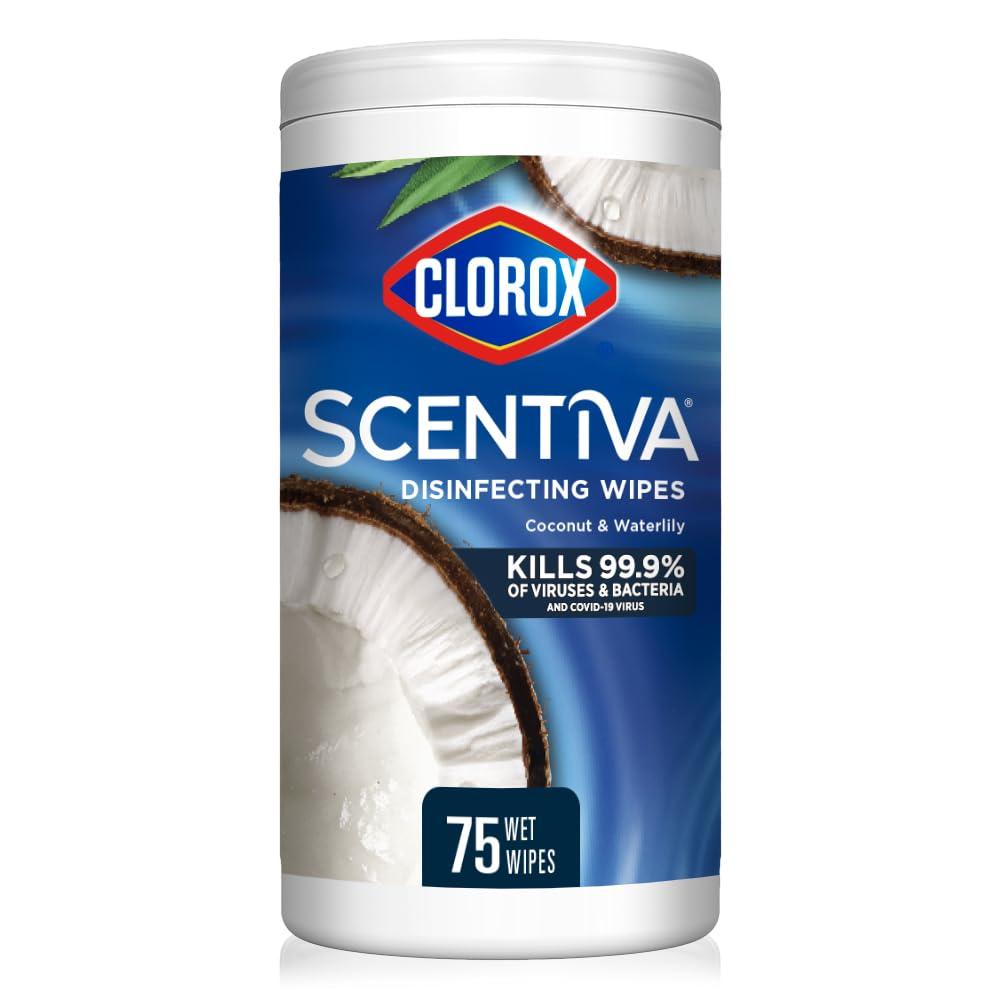 Clorox Clorox Scentiva Wipes, Bleach Free Cleaning Wipes, Household Essentials, Pacific Breeze & Coconut, 75 Count