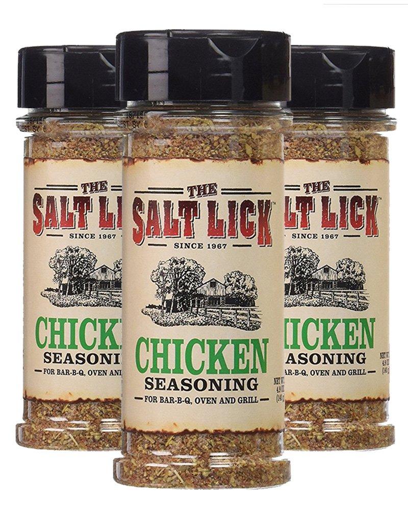 Salt Lick The Salt Lick Seasoning 4-5oz Bottle (Pack of 3) Select Flavor Below) (Chicken 4oz)