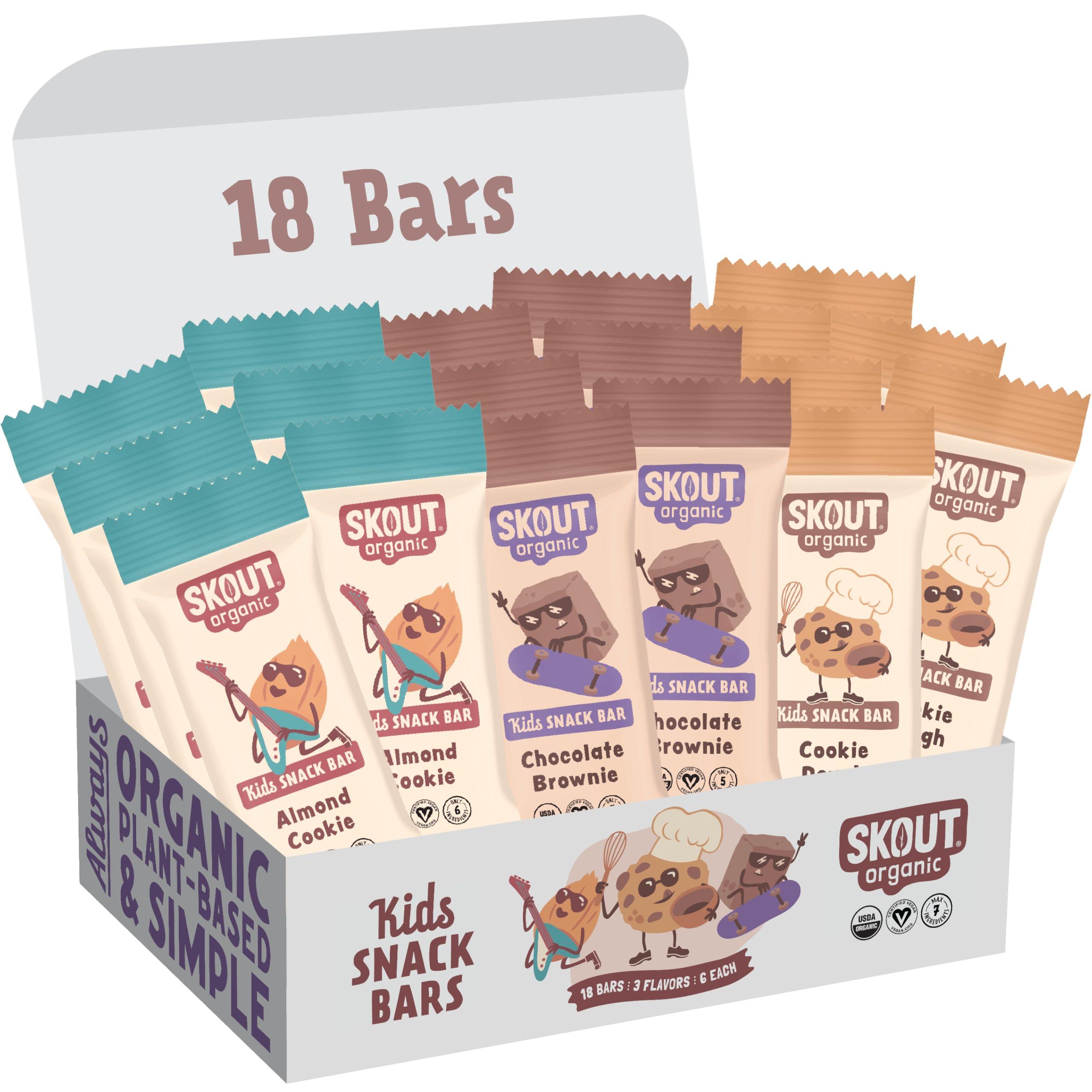 Skout Organic Skout Organic Dessert Inspired Kids Snack Bar Variety Pack (18 Pack) | Organic Kids Snack Bars | School Snacks & Lunch Snacks | Vegan & Paleo | Gluten, Dairy, Grain Free…