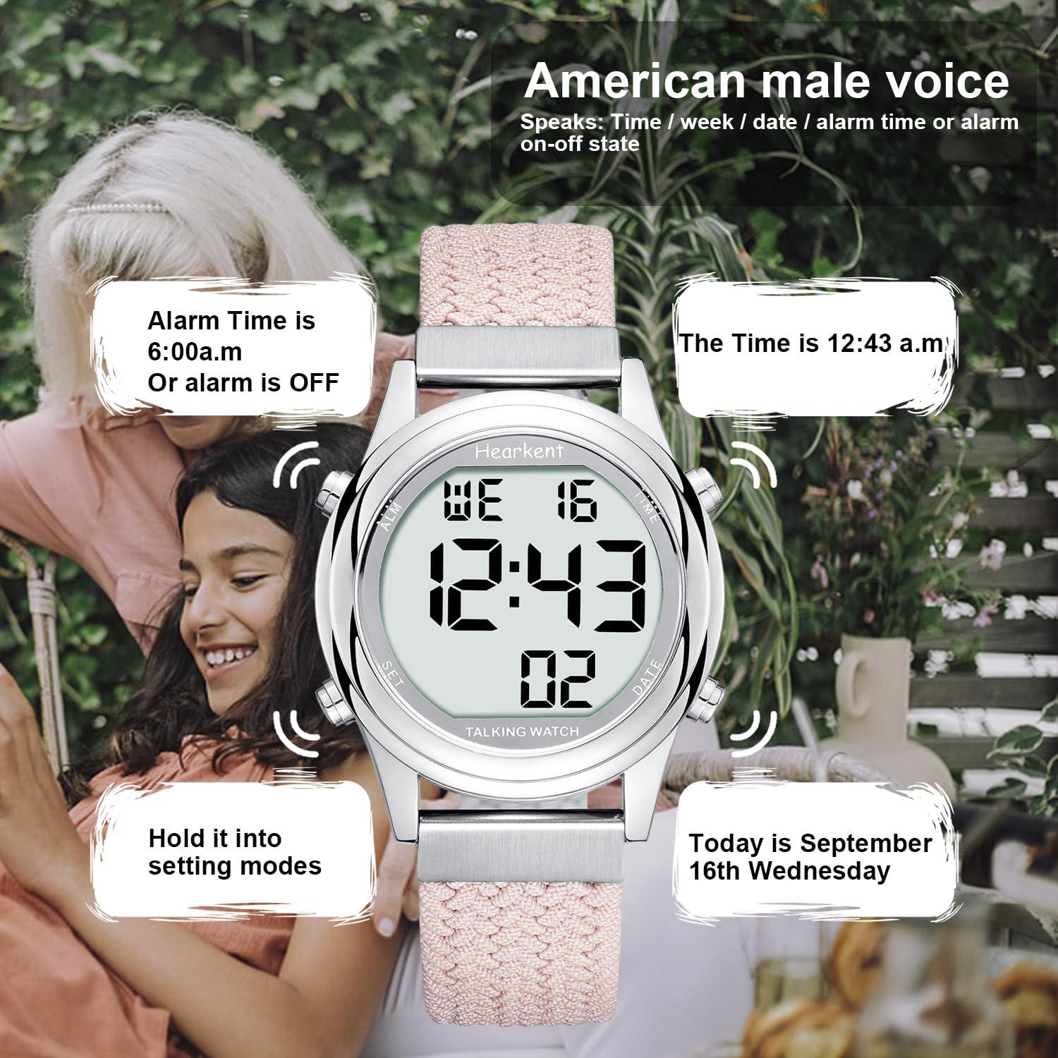 Digital watch for visually impaired clearance