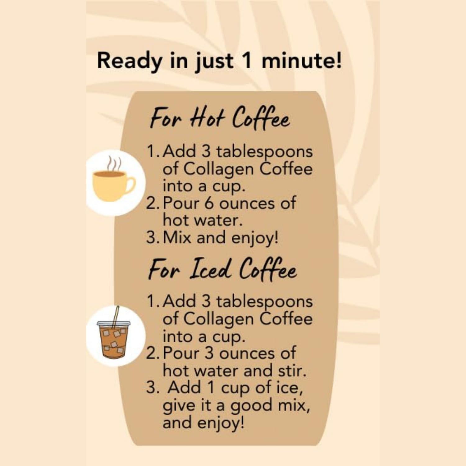 CAcafe CAcafe Collagen Coffee | Coconut Infused Colombian Blend Coffee with Anti-Aging Collagen | Antioxidants & Natural Energy | 19.05oz